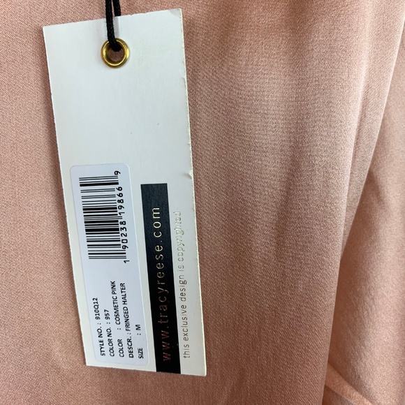 ⚡️[Tracy Reese] 💋 Fringed Silk Halter Top in Pink - Picture 8 of 9